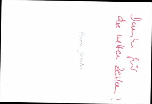 Autogrammkarte Moderatorin Petra Gerster, Portrait, Autogramm