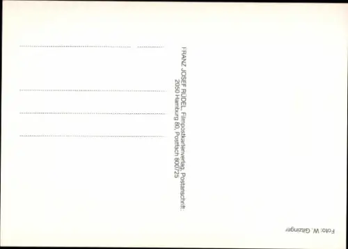 Autogrammkarte Moderator Hans Reinhard Scheu, Portrait, Autogramm