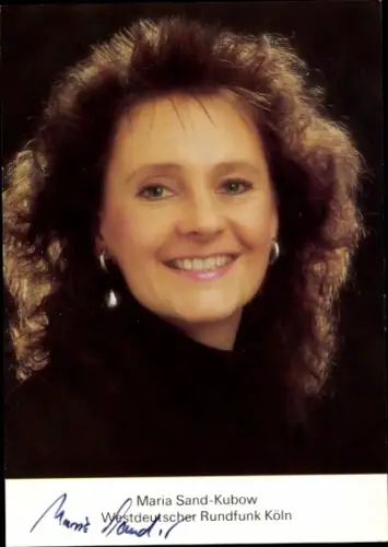 Autogrammkarte Moderatorin Maria Sand - Kubow, Portrait, Autogramm