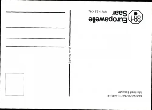 Autogrammkarte Moderator Manfred Sexauer, Portrait, Autogramm