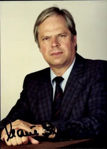 Autogrammkarte Moderator Claus Beissner, Portrait, Autogramm