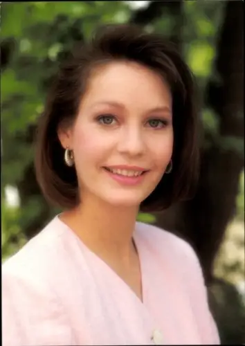 Autogrammkarte Moderatorin Susanne Grimm, Portrait, Autogramm