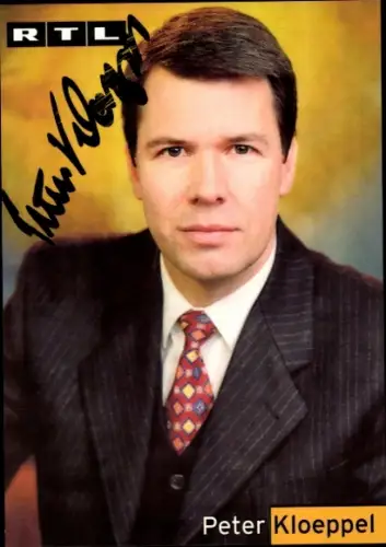 Ak Nachrichtensprecher Peter Kloeppel, Portrait, Autogramm