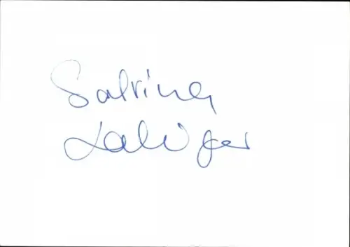 Autogramm Moderatorin Sabrina Lallinger