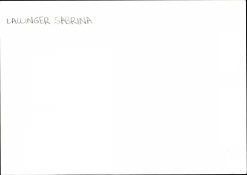 Autogramm Moderatorin Sabrina Lallinger