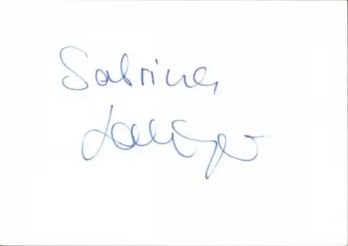 Autogramm Moderatorin Sabrina Lallinger
