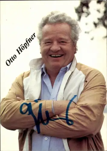 Autogrammkarte Moderator Otto Höpfner, Autogramm