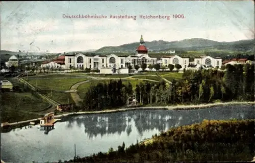Ak Liberec Reichenberg in Böhmen, Deutschböhmische Ausstellung 1906, Ausstellungsgebäude