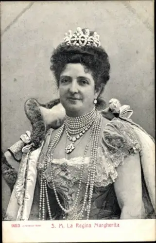 Ak Königin Margarethe von Italien, Portrait