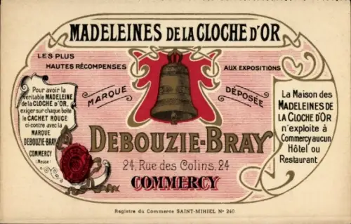 CPA Commercy Lorraine Meuse, Madeleines de la Cloche d'Or, Debouzie Bray