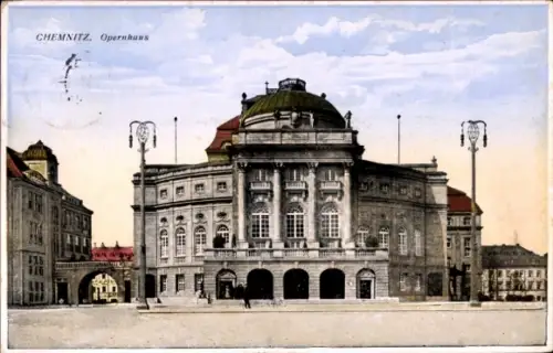 Ak Chemnitz in Sachsen,  Opernhaus,  Architektur, 