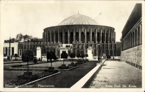 Ak Düsseldorf am Rhein, Große Ausstellung GeSoLei 1926, Planetarium,  Entwurf Prof. Dr. Kreis, Ga