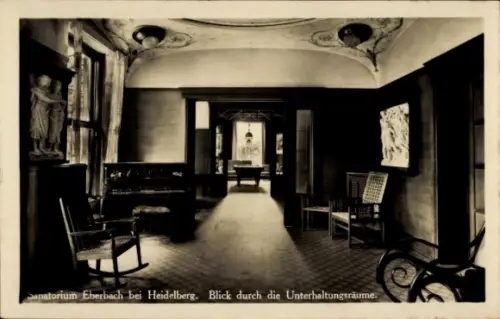 Ak Heidelberg am Neckar, Sanatorium Eberbach, Unterhaltungsräume