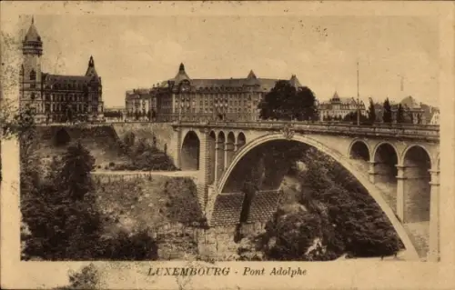 Ak Luxemburg, Pont Adolphe