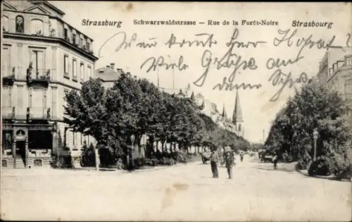 Ak Strasbourg Straßburg Elsass Bas Rhin, Schwarzwaldstraße