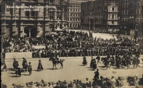 Ak Wien, Kaiser-Jubiläums-Huldigungs-Festzug 1848-1908