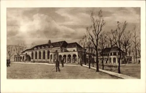 Ak Wels in Oberösterreich, Turn- und Festhalle des Welser Turnvereins 1862