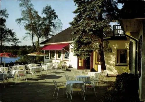 Ak Lütjensee in Holstein, Seehof Restaurant, Terrasse, Familie Stolz