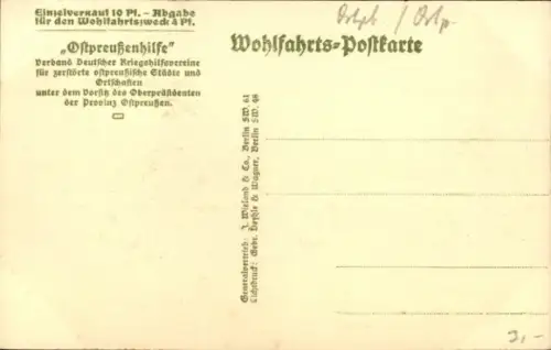 Ak Ostpreußen, Ostpreußische Flüchtlinge, Pferdekarren, I. WK, Ostpreußenhilfe