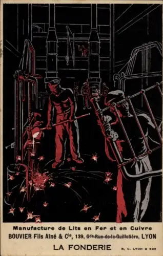 Ak Lyon Rhône, Manufacture de Lits en Fer et en Cuivre, La Fonderie