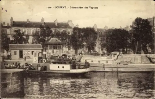 Ak Lorient Morbihan, Debarcadere des Vapeurs