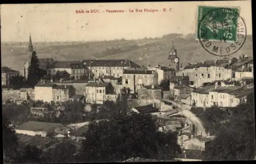 Ak Bar le Duc Lothringen Meuse, Panorama, Rue Phulpin