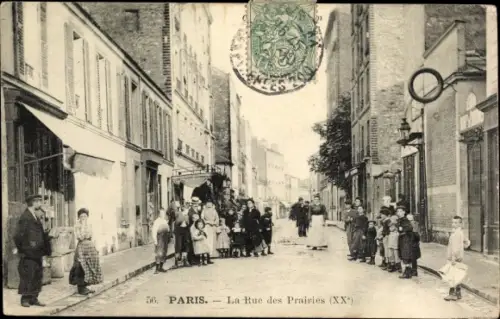Ak Paris XX., Rue des Prairies