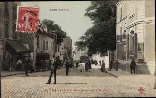 Ak Paris XX., Rue de Menilmontant