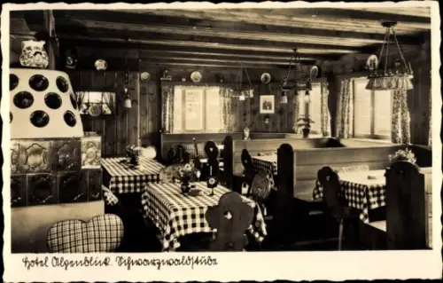 Ak Höchenschwandt im Schwarzwald, Hotel Alpenblick, Schwarzwaldstube