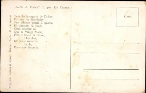 Künstler Ak Cramer, Rie, Musiker mit Instrumenten, Sackpfeife, Geige, Flöte