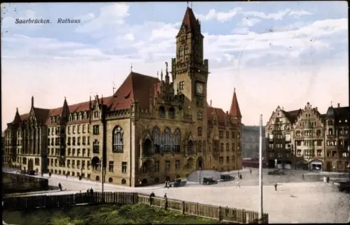 Ak Saarbrücken im Saarland, Rathaus