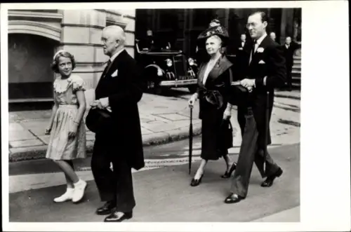Ak Prinses Irene vergezeld door de Lord Mayor van London, Sir Frederick Rowland, Bernhard, 1950