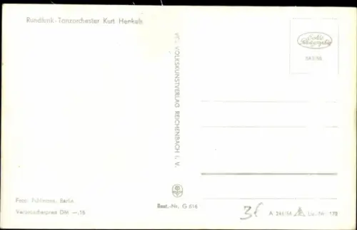 Ak Rundfunk Tanzorchester Kurt Henkels