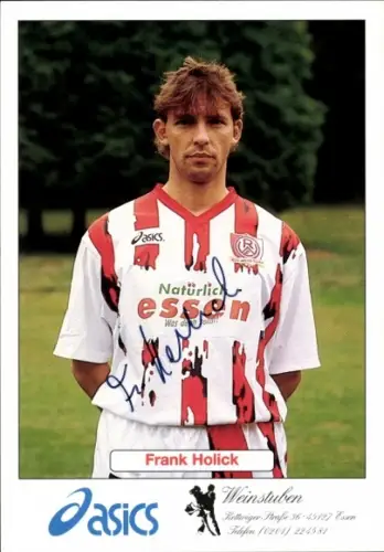 Autogrammkarte Fußballer Frank Holick, Rot Weiss Essen, Autogramm
