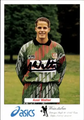 Autogrammkarte Fußballer Axel Walter, Rot Weiss Essen, Autogramm
