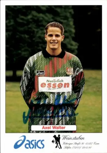 Autogrammkarte Fußballer Axel Walter, Rot Weiss Essen, Autogramm