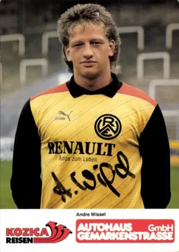 Autogrammkarte Fußballer Andre Wissel, Rot Weiss Essen, Autogramm