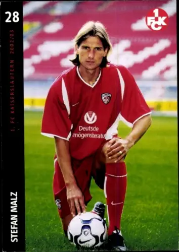 Autogrammkarte Fußballer Stefan Malz, 1. FC Kaiserslautern, Autogramm