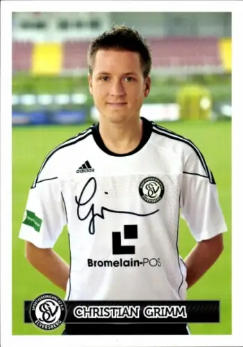 Autogrammkarte Fußballer Christian Grimm, SV Elversberg, Autogramm