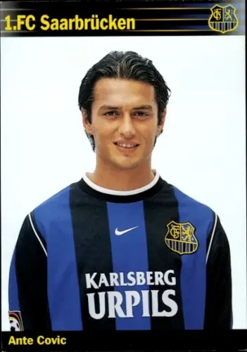 Autogrammkarte Fußballer Ante Covic, 1. FC Saarbrücken,  Autogramm