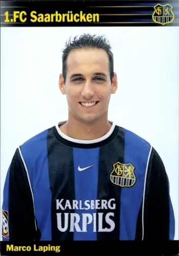 Autogrammkarte Fußballer Marco Laping, 1. FC Saarbrücken,  Autogramm