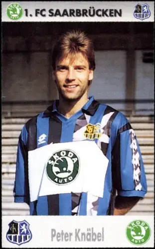 Autogrammkarte Fußballer Peter Knäbel, 1. FC Saarbrücken,  Autogramm