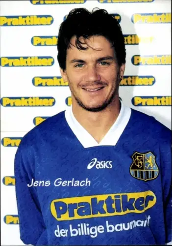 Autogrammkarte Fußballer Jens Gerlach, 1. FC Saarbrücken, Autogramm