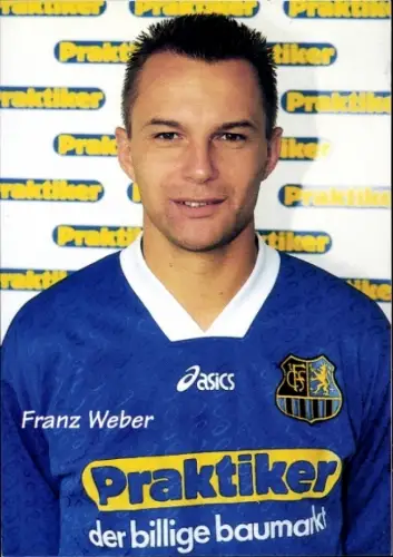 Autogrammkarte Fußballer Franz Weber, 1. FC Saarbrücken, Autogramm