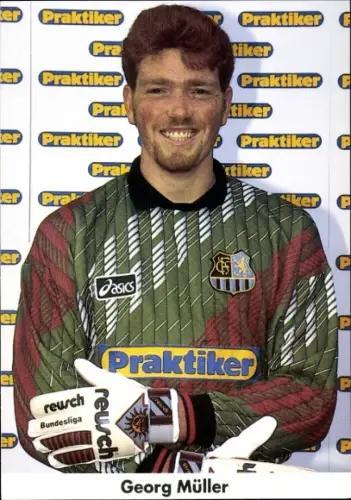 Autogrammkarte Fußballer Georg Müller, 1. FC Saarbrücken, Autogramm