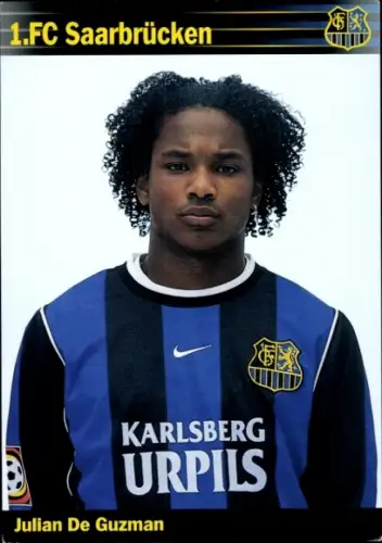 Autogrammkarte Fußballer Julian De Guzman, 1. FC Saarbrücken, Autogramm