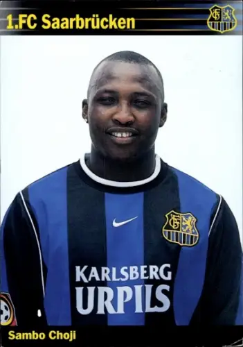 Autogrammkarte Fußballer Sambo Choji, 1. FC Saarbrücken,  Autogramm