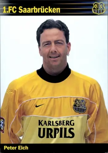Autogrammkarte Fußballer Peter Eich, 1. FC Saarbrücken,  Autogramm