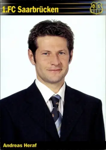 Autogrammkarte Co Trainer Andreas Heraf, 1. FC Saarbrücken,  Autogramm