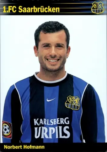 Autogrammkarte Fußballer Norbert Hofmann, 1. FC Saarbrücken,  Autogramm